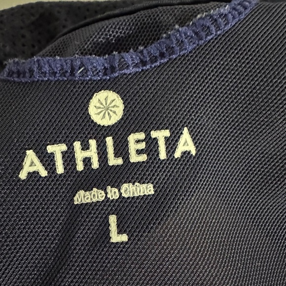 ATHLETA Colorblock Tri-Essentials Tankini Swim Running Top navy Blue Size Large - Picture 11 of 13